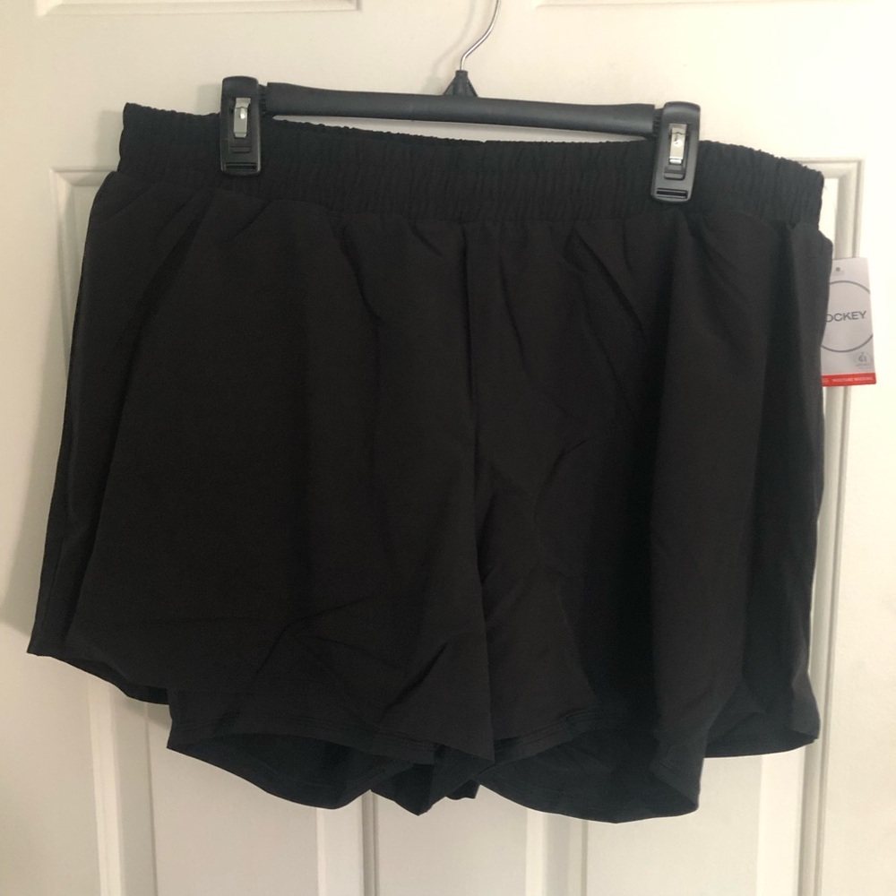 Jockey Women's Black Athletic Shorts with Liner